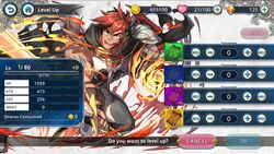 Leveling up your Characters requires Draco and EXP!