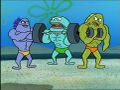 Beach goers getting their reps in at Mussel Beach.